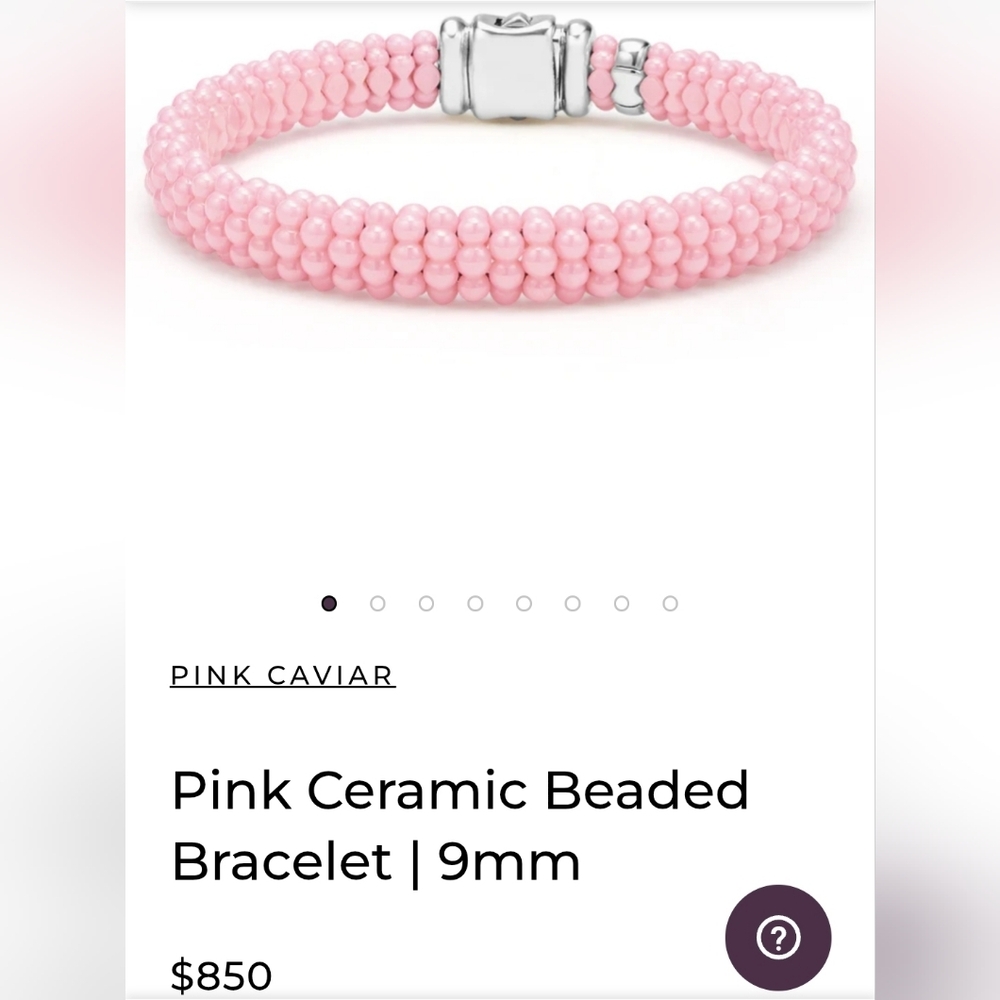 LAGOS Pink Ceramic Beaded Bracelet